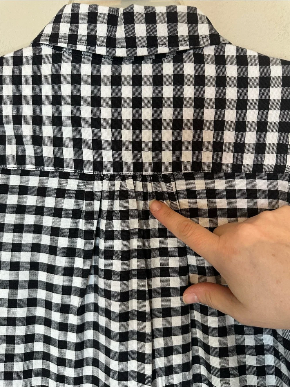 Crown and Ivy Black and White Gingham Shirt Dress with Pockets- size XS - Picture 9 of 12